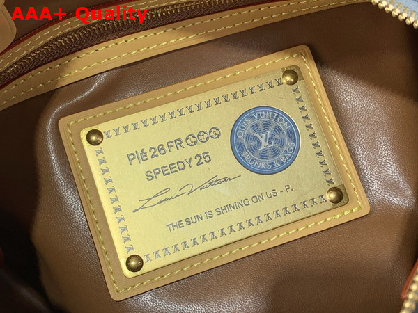 Louis Vuitton Speedy P9 Bandouliere 25 Golden Silk Blue Calfskin Leather M28080 Replica
