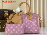 Louis Vuitton Speedy P9 Bandouliere 25 Pink Monogram Leather Replica