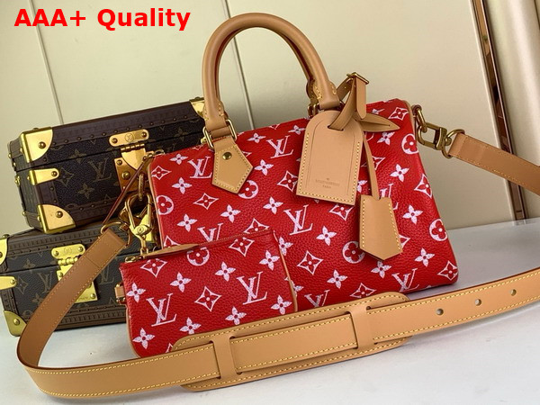 Louis Vuitton Speedy P9 Bandouliere 25 Red Monogram Leather M24425 Replica