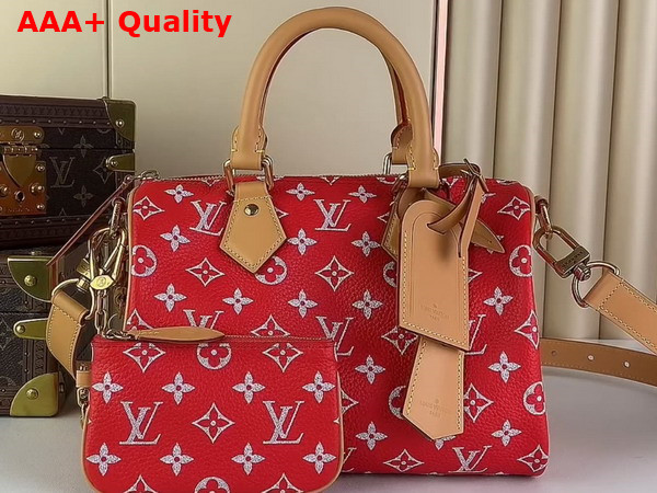 Louis Vuitton Speedy P9 Bandouliere 25 Red Monogram Leather M24425 Replica