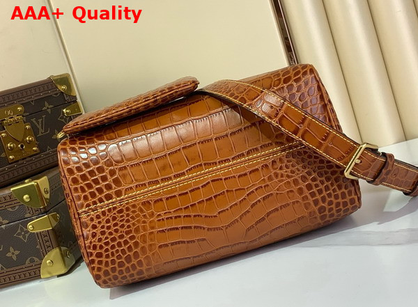 Louis Vuitton Speedy P9 Bandouliere 25 in Brown Alligator Leather Replica