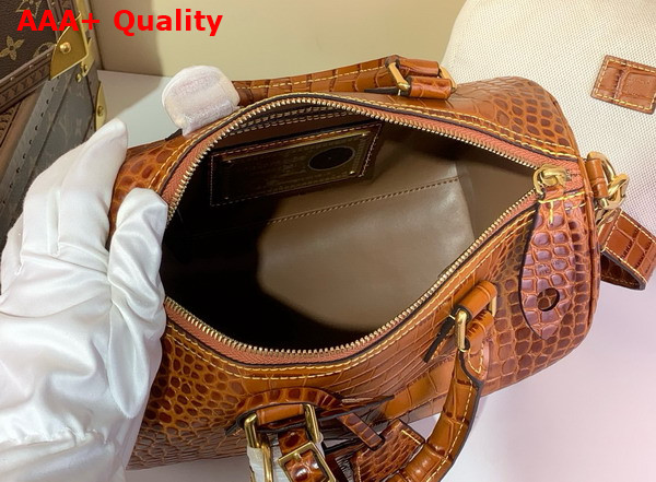 Louis Vuitton Speedy P9 Bandouliere 25 in Brown Alligator Leather Replica