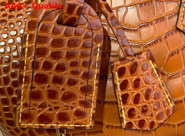 Louis Vuitton Speedy P9 Bandouliere 25 in Brown Alligator Leather Replica