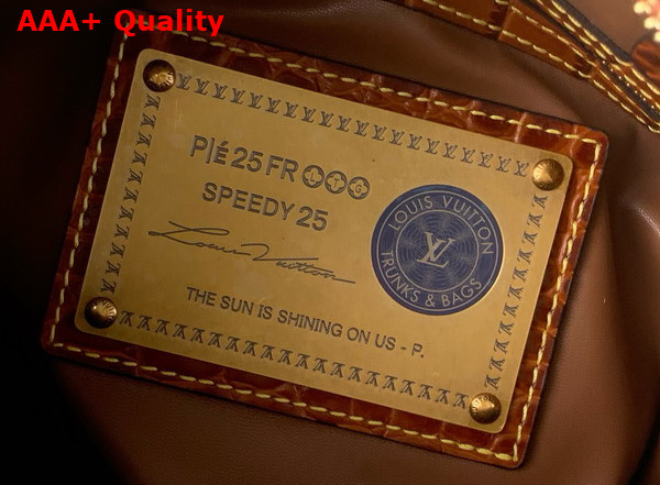 Louis Vuitton Speedy P9 Bandouliere 25 in Brown Alligator Leather Replica