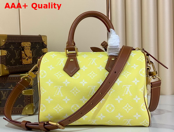 Louis Vuitton Speedy P9 Bandouliere 25 in Lemonade Yellow Calf Leather Replica
