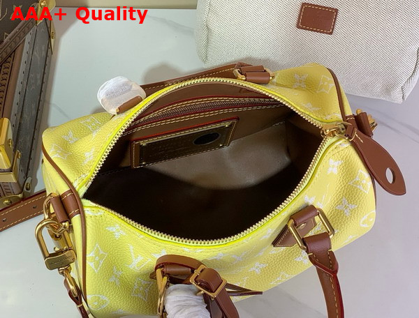 Louis Vuitton Speedy P9 Bandouliere 25 in Lemonade Yellow Calf Leather Replica