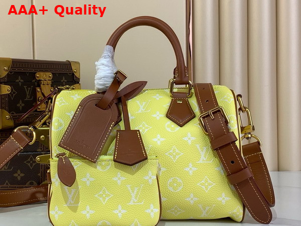 Louis Vuitton Speedy P9 Bandouliere 25 in Lemonade Yellow Calf Leather Replica
