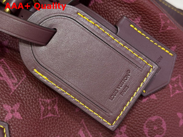 Louis Vuitton Speedy P9 Bandouliere 25 in Monogram Fig Calfskin Leather Replica