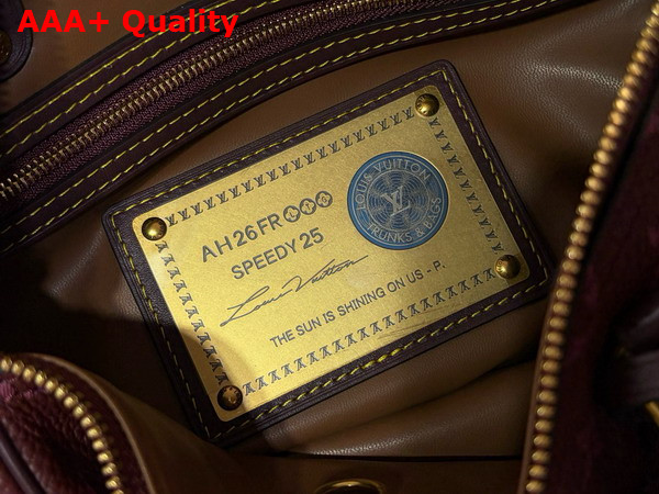 Louis Vuitton Speedy P9 Bandouliere 25 in Monogram Fig Calfskin Leather Replica