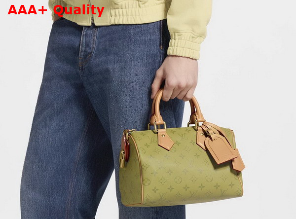 Louis Vuitton Speedy P9 Bandouliere 25 in Monogram Green Dew Calfskin Leather M2A411 Replica