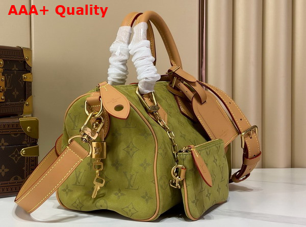 Louis Vuitton Speedy P9 Bandouliere 25 in Monogram Green Dew Calfskin Leather M2A411 Replica