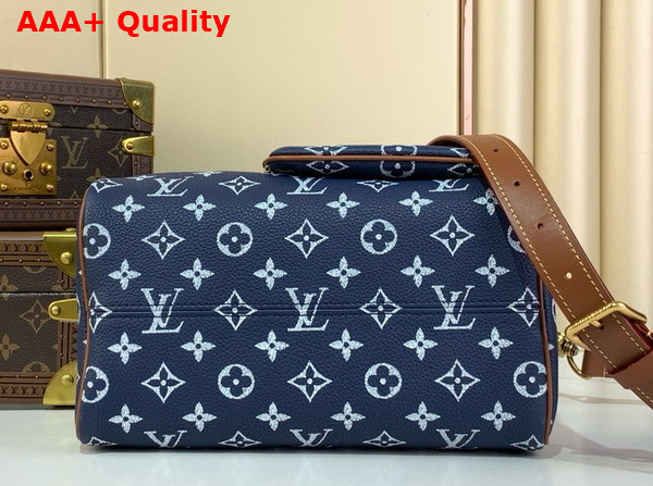 Louis Vuitton Speedy P9 Bandouliere 25 in Navy Blue Monogram Leather Replica