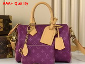 Louis Vuitton Speedy P9 Bandouliere 25 in Purple Calfskin Leather with Monogram Print M28383 Replica