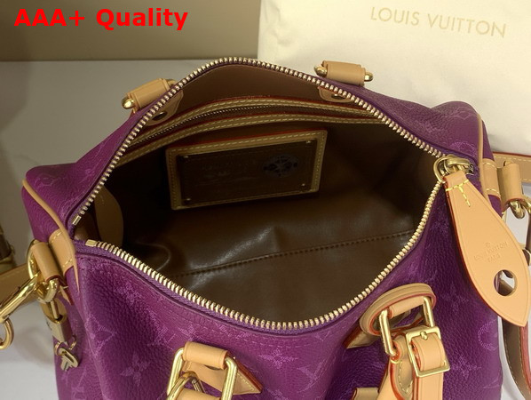 Louis Vuitton Speedy P9 Bandouliere 25 in Purple Calfskin Leather with Monogram Print M28383 Replica