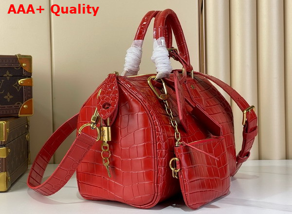 Louis Vuitton Speedy P9 Bandouliere 25 in Red Alligator Leather Replica