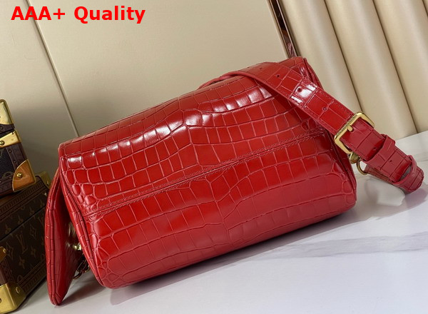 Louis Vuitton Speedy P9 Bandouliere 25 in Red Alligator Leather Replica