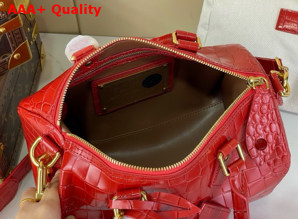 Louis Vuitton Speedy P9 Bandouliere 25 in Red Alligator Leather Replica
