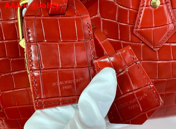 Louis Vuitton Speedy P9 Bandouliere 25 in Red Alligator Leather Replica
