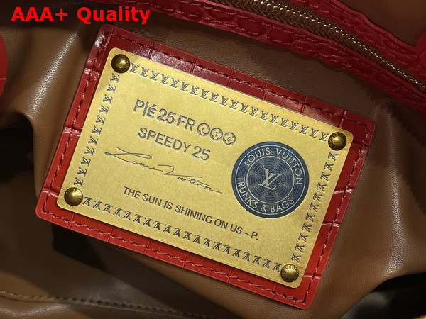 Louis Vuitton Speedy P9 Bandouliere 25 in Red Alligator Leather Replica