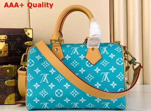 Louis Vuitton Speedy P9 Bandouliere 25 in Turquoise Monogram Leather Replica
