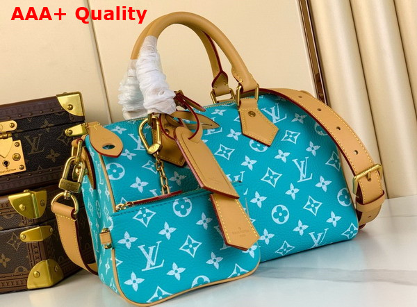 Louis Vuitton Speedy P9 Bandouliere 25 in Turquoise Monogram Leather Replica