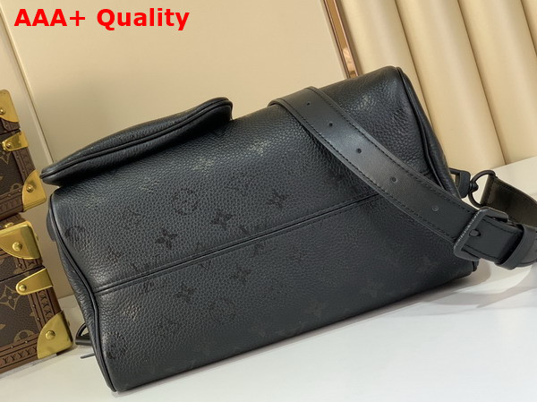Louis Vuitton Speedy P9 Bandouliere 25 in Ultra Black Calf Leather with Monogram Print Replica
