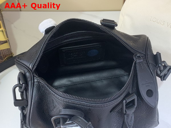 Louis Vuitton Speedy P9 Bandouliere 25 in Ultra Black Calf Leather with Monogram Print Replica