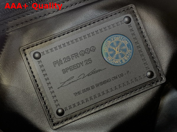 Louis Vuitton Speedy P9 Bandouliere 25 in Ultra Black Calf Leather with Monogram Print Replica