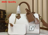 Louis Vuitton Speedy P9 Bandouliere 25 in White Perforated Calfskin Replica