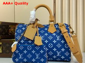 Louis Vuitton Speedy P9 Bandouliere 30 Bag in Blue Calf Leather Replica