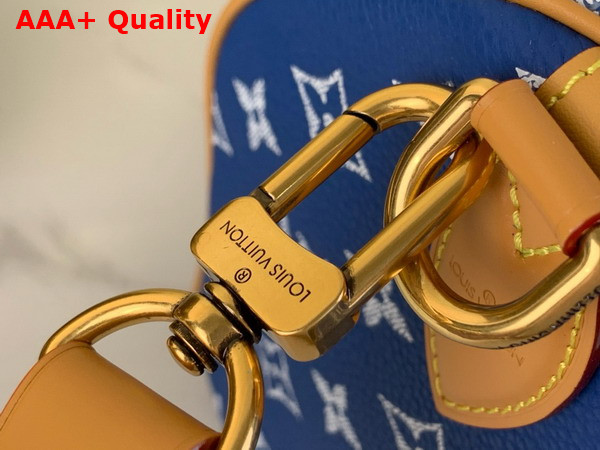 Louis Vuitton Speedy P9 Bandouliere 30 Bag in Blue Calf Leather Replica