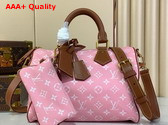 Louis Vuitton Speedy P9 Bandouliere 30 Bag in Candy Pink Monogram Calf Leather Replica