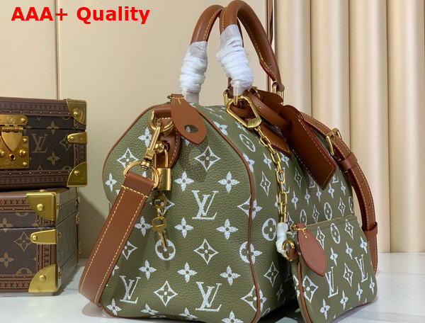 Louis Vuitton Speedy P9 Bandouliere 30 Bag in Green Sancha Calf Leather M15241 Replica