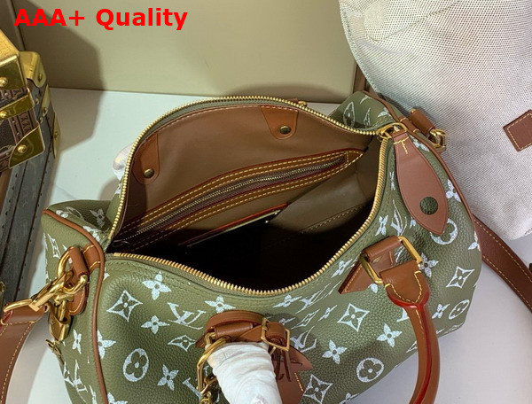 Louis Vuitton Speedy P9 Bandouliere 30 Bag in Green Sancha Calf Leather M15241 Replica