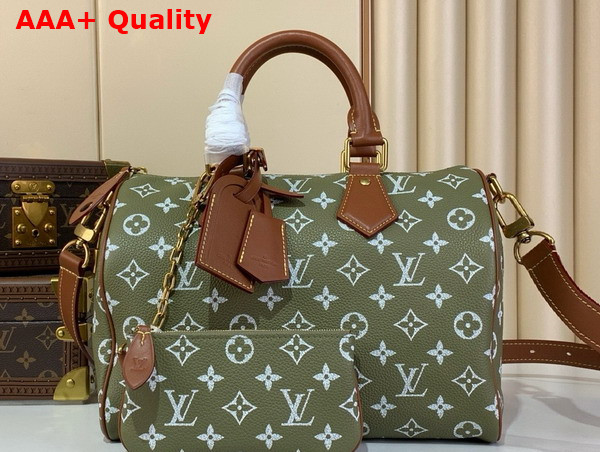 Louis Vuitton Speedy P9 Bandouliere 30 Bag in Green Sancha Calf Leather M15241 Replica