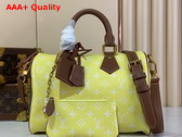 Louis Vuitton Speedy P9 Bandouliere 30 Bag in Lemonade Yellow Calf Leather Replica