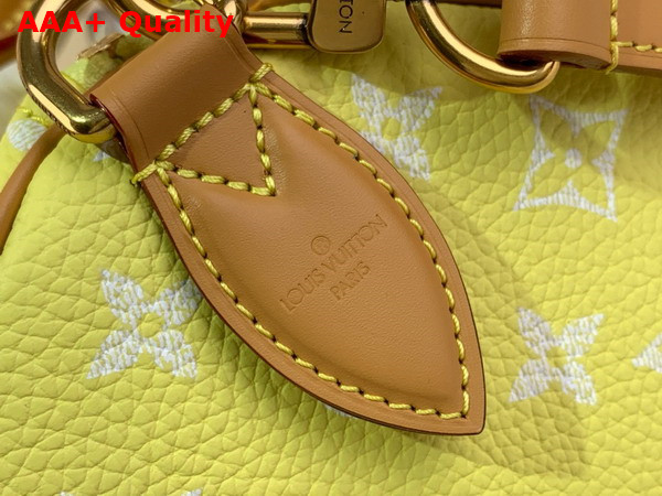 Louis Vuitton Speedy P9 Bandouliere 30 Bag in Lemonade Yellow Calf Leather with the Monogram Motif Print Replica