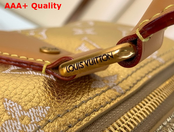 Louis Vuitton Speedy P9 Bandouliere 30 Bag in Metallic Gold Calf Leather Replica