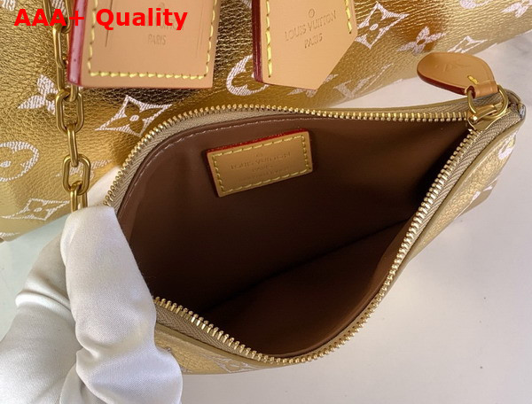 Louis Vuitton Speedy P9 Bandouliere 30 Bag in Metallic Gold Calf Leather Replica