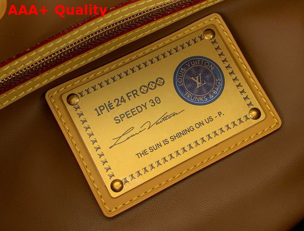 Louis Vuitton Speedy P9 Bandouliere 30 Bag in Metallic Gold Calf Leather Replica