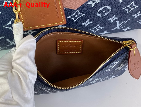 Louis Vuitton Speedy P9 Bandouliere 30 Bag in Navy Blue Calf Leather Replica