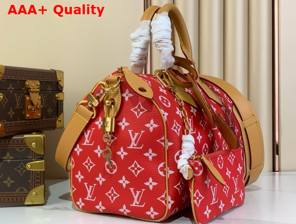 Louis Vuitton Speedy P9 Bandouliere 30 Bag in Red Calf Leather M14067 Replica
