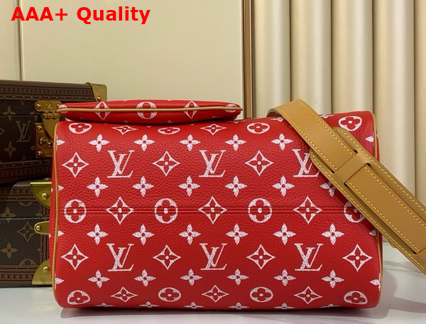Louis Vuitton Speedy P9 Bandouliere 30 Bag in Red Calf Leather M14067 Replica