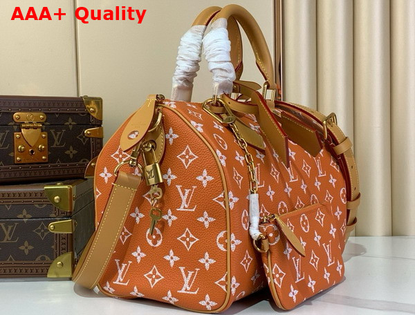 Louis Vuitton Speedy P9 Bandouliere 30 Bag in Summer Peach Calf Leather Replica