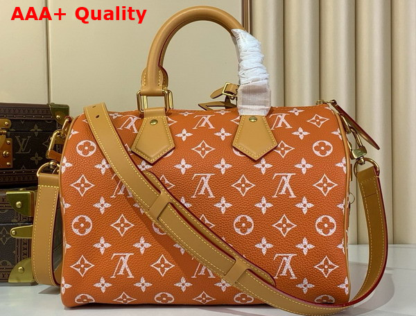 Louis Vuitton Speedy P9 Bandouliere 30 Bag in Summer Peach Calf Leather Replica