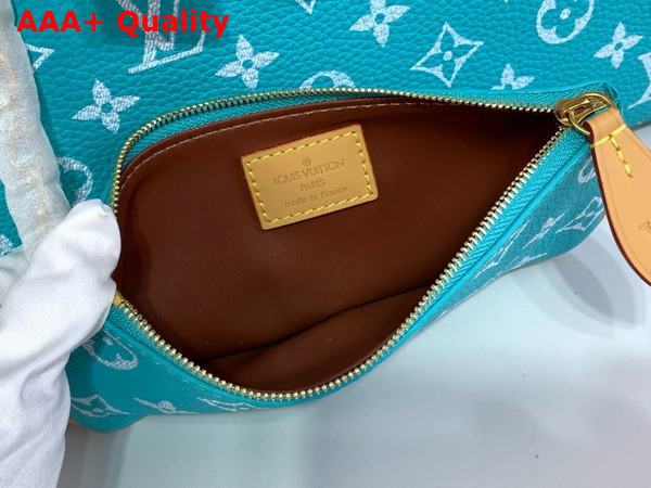 Louis Vuitton Speedy P9 Bandouliere 30 Bag in Turquoise Monogram Leather Replica