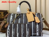 Louis Vuitton Speedy P9 Bandouliere 30 Dandy Brown Stripes Calfskin Leather M28190 Replica