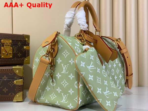 Louis Vuitton Speedy P9 Bandouliere 30 Frozen Lime Calfskin with a Monogram Print M14064 Replica