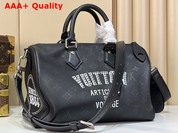 Louis Vuitton Speedy P9 Bandouliere 30 Jackets Autres Cuirs Black Cowhide Leather M26180 Replica