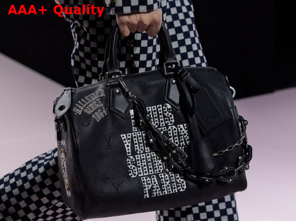 Louis Vuitton Speedy P9 Bandouliere 30 Jackets Autres Cuirs Black Cowhide Leather M26180 Replica